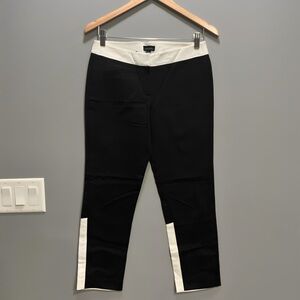 Cynthia Rowley Black & White Colorblock Ankle Pants - Size 2